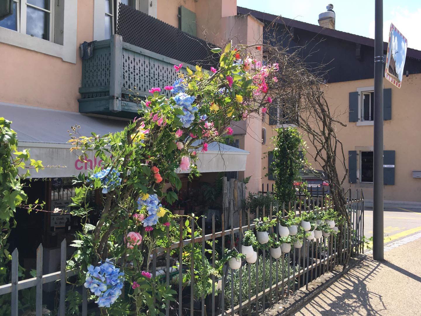 Présentation boutique de fleurs à Mies Chloé Savary