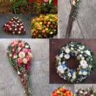 Compositions florales pour dernier hommage Chloé Savary fleuriste à Mies