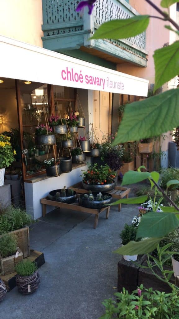 Présentation boutique de fleurs à Mies Chloé Savary
