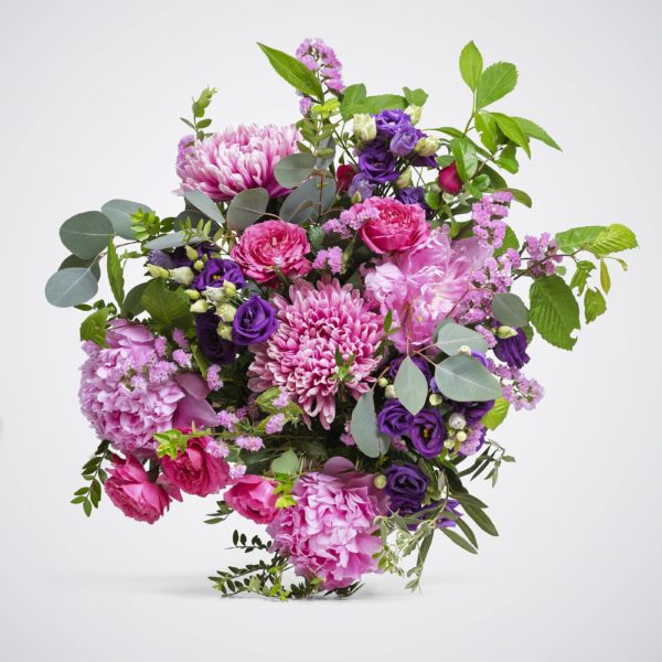 Les bouquets rose et violet